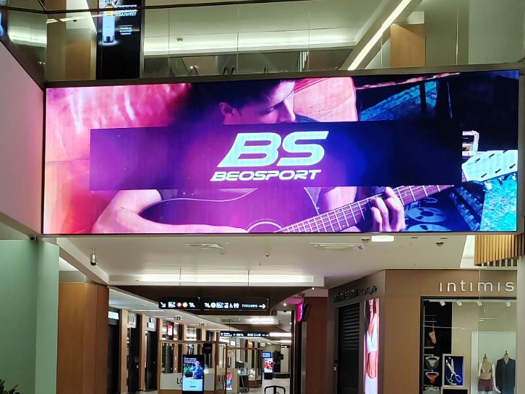 Big LED advertising screen for the lobby of City mall in Skopje - POLET LED